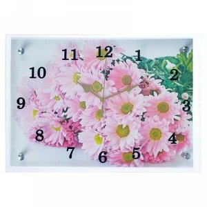 Часы настенные, серия: Цветы, "Герберы", 25х35 см, микс