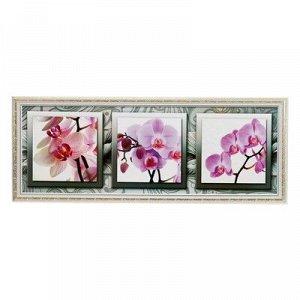 Картина "Орхидеи" 42х107 см рамка МИКС