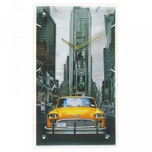 Часы настенные, серия: Транспорт, "Ретро авто", стекло, 35х60 см, микс