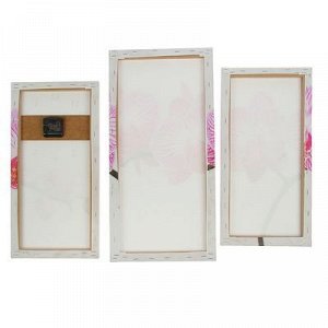 Часы настенные, серия: Цветы, модульные "Розовые цветки орхидеи", 60х80 см, микс