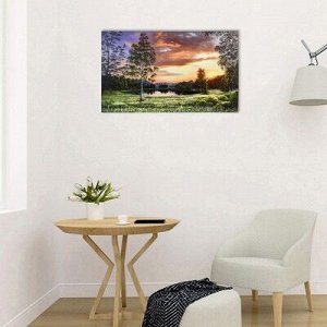 Картина-холст на подрамнике "Летний закат" 60х100 см