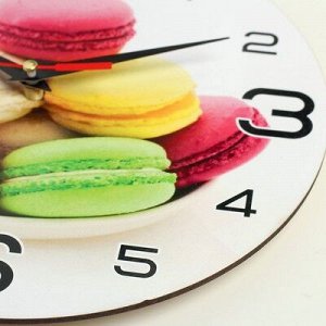 Часы настенные, серия: Кухня, "Макаруны", 24 см, микс