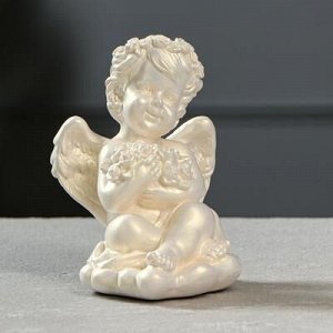 Статуэтка "Ангел Амурчик на облаке", бронзовый, 12 см