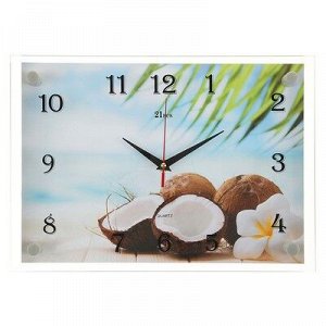 Часы настенные, серия: Море, «Кокосы», 25?35 см микс