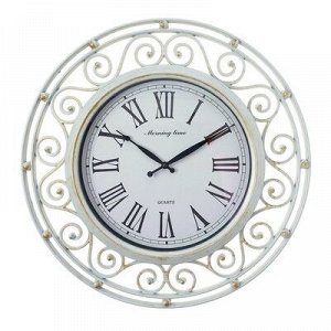 Часы настенные, серия: Интерьер, "Версаль", белые, d=49 см