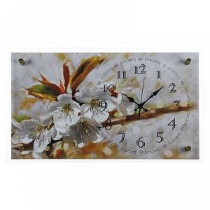 Часы настенные, серия: Цветы, "Цветение яблони", 36х60 см, микс
