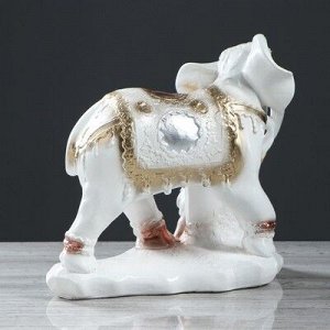 Сувенир "Семья слонов" 26 см, белый