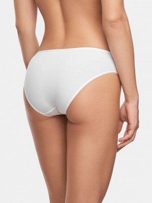 LUI et ELLE EC0371 blanc Трусики Женские слипы из хлопкового полотна с эластичными волокнами в соотношении 95% и 5%