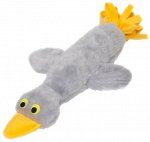 Игрушка для собак Утка с пищиком, бутылка 260х70х440 Светло-серый 19 Зооник