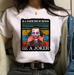 Женская футболка принт  &quot;Be a Joker&quot;, цвет белый
