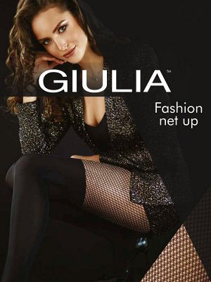 Fashion Net Up колготки женс. (Giulia) ажурный верх "в сетку", снизу имитация гольф 60ден