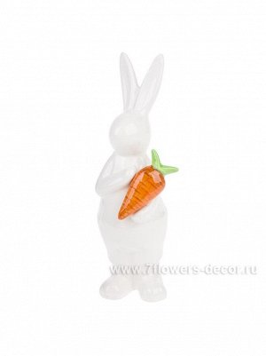 Фигура Кролик керамика цвет белый