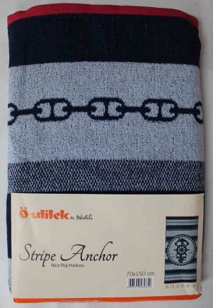 .Полотенце пляжное 75*150 Stripe Anchor