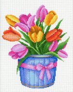 Канва с рисунком Тюльпаны 30*40см