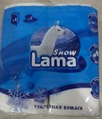 Туалетная бумага LAMA Snow 2-х слойная
