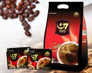 Растворимый кофе G7  чистый чёрный 100 пак