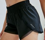 Женские спортивные шорты на резинке, надпись &quot;dryfit&quot;, цвет черный