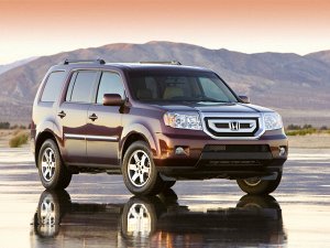 Ковры салонные 3D LUX 1 и 2 ряд Honda Pilot 4WD АКПП. YF4 (2008-2011) левый руль