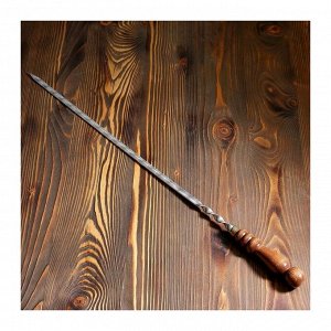 Шампур с фигурной деревянной ручкой 45 см
