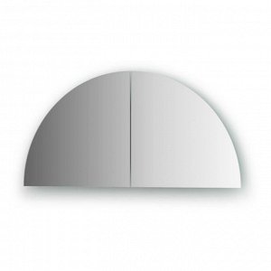 Зеркальная плитка со шлифованной кромкой - комплект 2 шт четверть круга 25 х 25 см, серебро Evoform