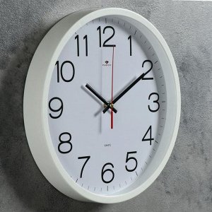 Часы настенные круглые "Классика". 30 см белые  Рубин