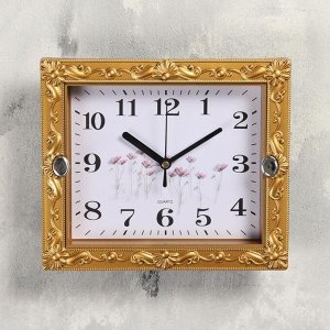 Часы настенные, серия: Классика, "Брилл", золотой,  21х3х18 см, микс