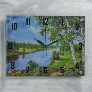 Часы настенные, серия: Природа, "Река", 35х45  см, в ассортименте
