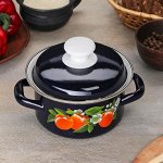 Кастрюля цилиндрическая, 1 л, деколь МИКС (бостон)