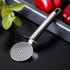 Нож для теста и пиццы Доляна «Металлик», 19,5 см, цвет серебряный
