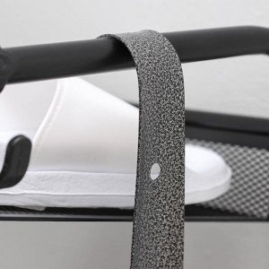Ложка-рожок для обуви с крючком, 30?4 см, металл, цвет МИКС