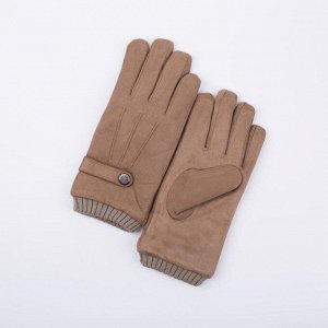 Перчатки мужские, безразмерные, с утеплителем, цвет коричневый