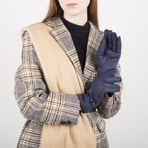 Перчатки женские безразмерные, с утеплителем, для сенсорных экранов, цвет синий