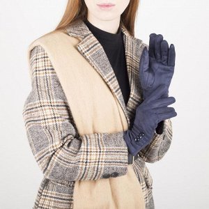 Перчатки женские безразмерные, с утеплителем, для сенсорных экранов, цвет синий