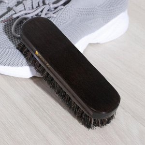 Щетка обувная из натурального волоса (волос 2 см), колодка березовая лакированная, двойное покрытие