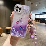 Чехол силиконовый с блестками Huawei