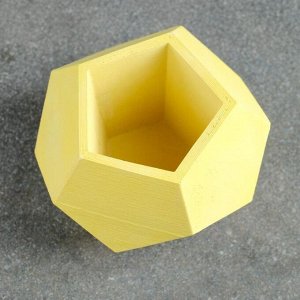 Кашпо Пятиугольник 12 х 9 см желтый