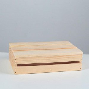 Ящик деревянный 25*17*7 см подарочный с реечной крышкой