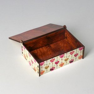 Ящик деревянный подарочный 15х10х5 см "От всего сердца!", шкатулка