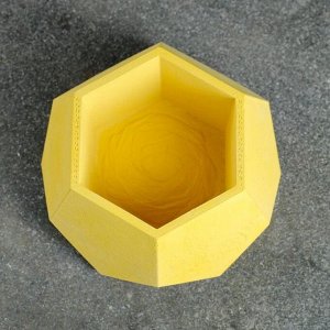 Кашпо Шестиугольник 13 х 7,5 см желтый
