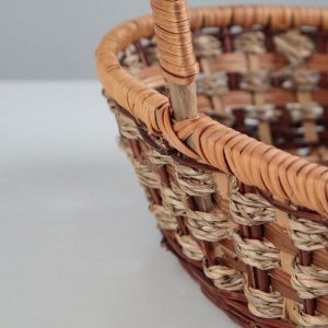 Корзина плетёная, 25x32x8/34 см, ротанг, сыть