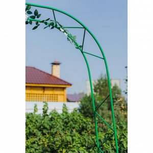 Арка садовая, разборная, 240 x 125 x 36.5 см, металл, зелёная, «Ёлочка», Greengo