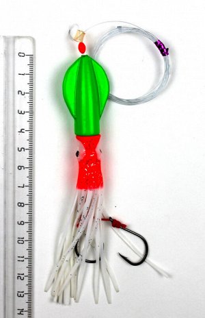 Джиггер Davy Jones Squid Jig (60гр, Green UV)