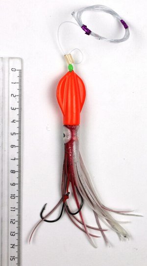 Джиггер Davy Jones Squid Jig (60гр, Orange UV)