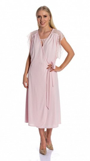 Комплект Ayça халат и сорочка цвет пудра