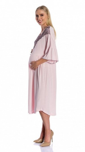 Комплект женской одежды для беременных ночной халат 2 предмета ( СУХАЯ РОЗА)