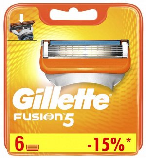 GILLETTE® Fusion Сменные Кассеты для бритья 6шт