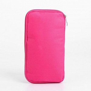 Косметичка-органайзер, отдел на молнии, наружный карман, цвет розовый