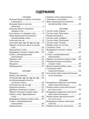 Все правила русского языка с наглядными примерами,контрольными и тренировочными упражнениями .1-4 классы