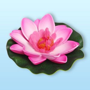 Растение водоплавающее "Кувшинка" d-10см розовая