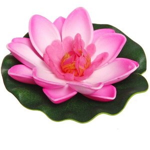Растение водоплавающее "Кувшинка" d-10см розовая